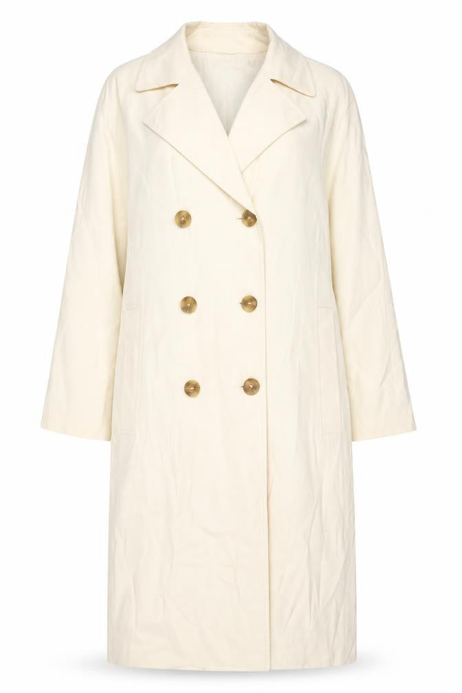 Womens UK Size 6 Zara Ivory Trench Coat
