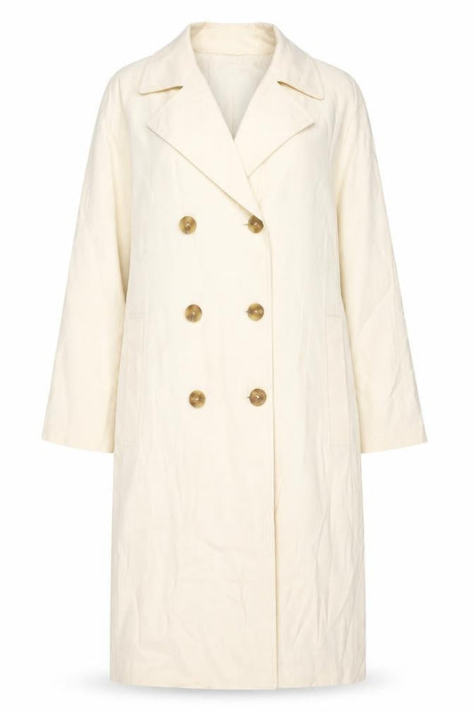 Womens UK Size 6 Zara Ivory Trench Coat