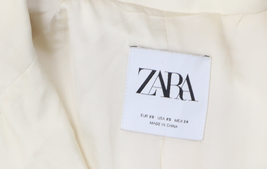 Womens UK Size 6 Zara Ivory Trench Coat