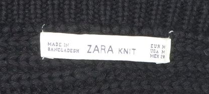 Womens UK Size M Zara Black Pullover Jumper