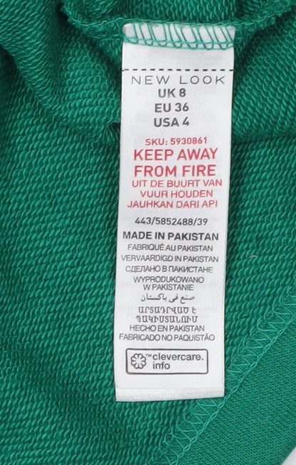 New Look Women's Green Pullover Sweatshirt, Size 8