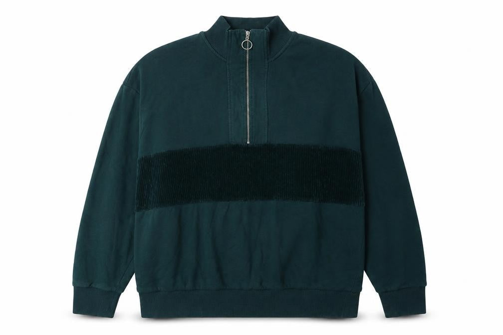 Front view of Topman unisex green oversized sweatshirt xl