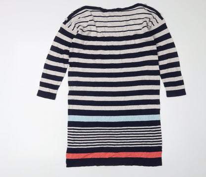 Wallis Women's Blue Striped Knee Length Shift Dress