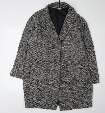 Womens UK Size 14 Marks and Spencer Black Overcoat