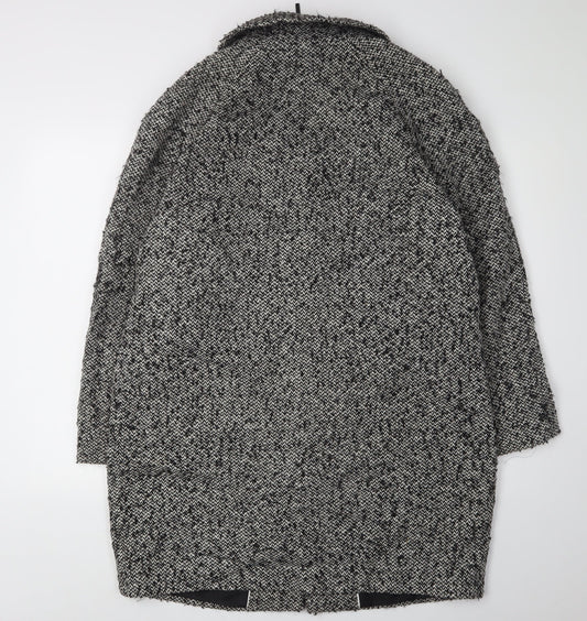 Womens UK Size 14 Marks and Spencer Black Overcoat