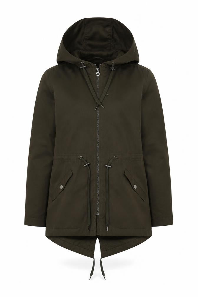 Womens UK Size 8 H&M Green Parka Coat