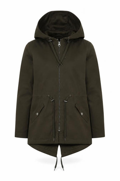 Womens UK Size 8 H&M Green Parka Coat