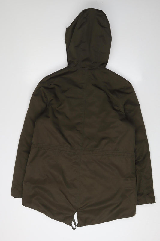 Womens UK Size 8 H&M Green Parka Coat