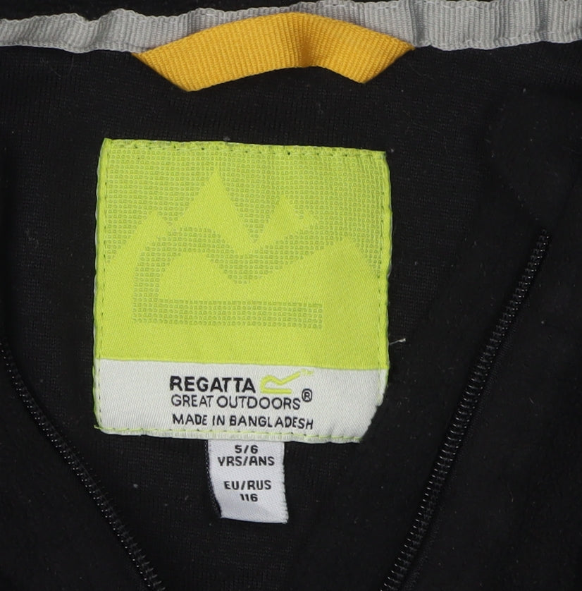 Regatta Boys Black Fleece 1/4 Zip Sweatshirt, Size 6-7