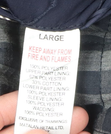 Mens UK Size L Matalan Blue Military Jacket