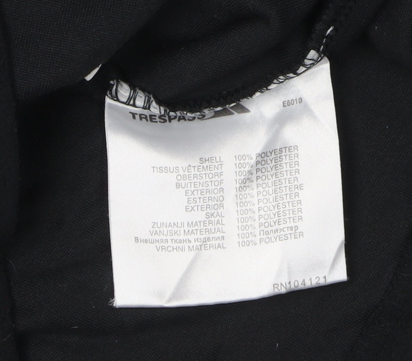 Trespass Men's Black 1/2 Zip Fleece Sweatshirt Size S