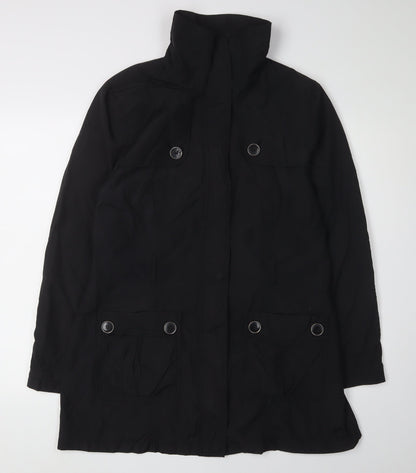 Womens UK Size 14 BHS Black Overcoat