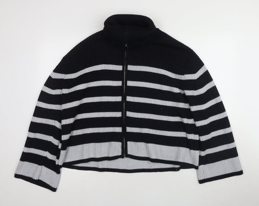 Womens UK Size 12 Zara Black Cardigan Jumper