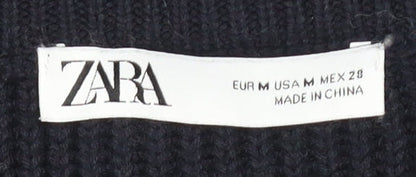 Womens UK Size 12 Zara Black Cardigan Jumper