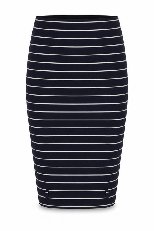 Monsoon Women's Blue Striped Pencil Skirt Size S