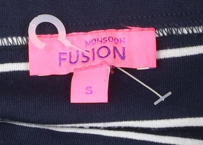 Monsoon Women's Blue Striped Pencil Skirt Size S