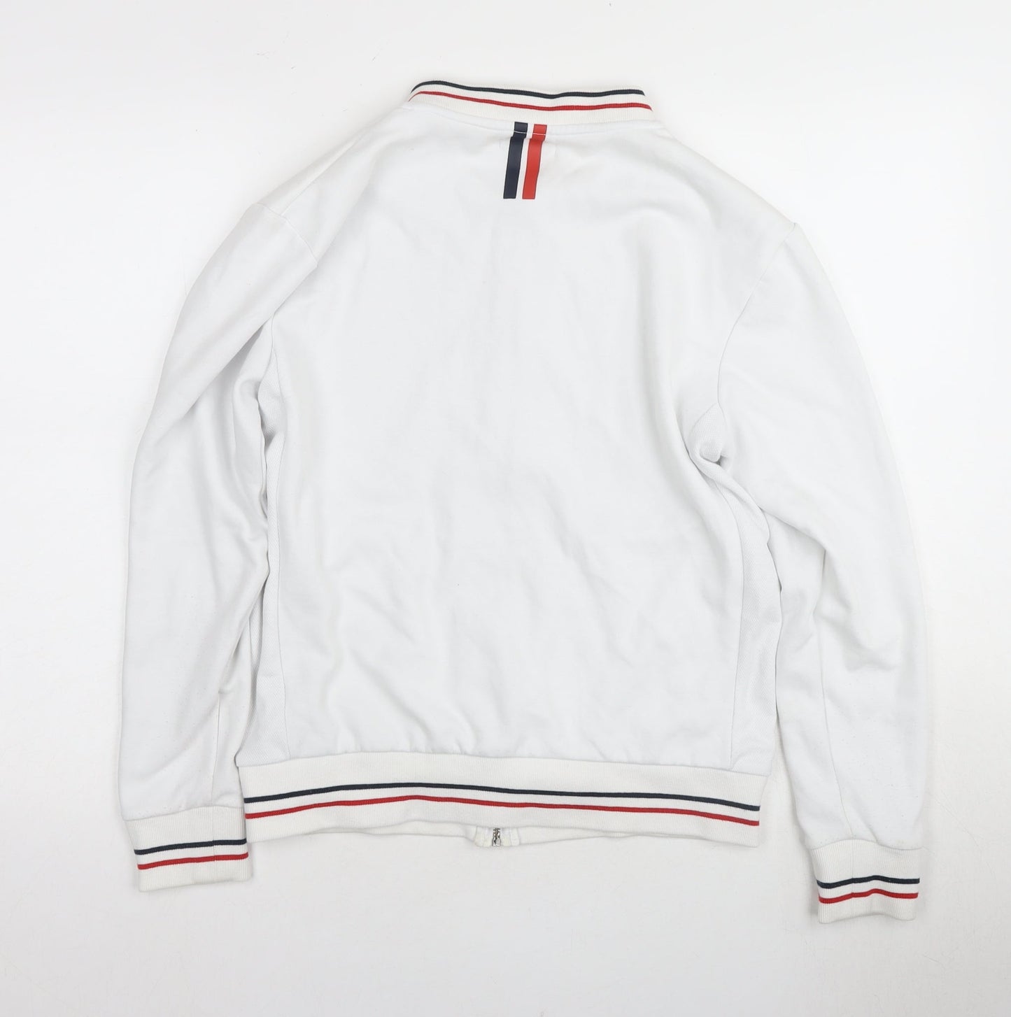 ZARA Men's White Full Zip Hoodie, Size S, Lightweight