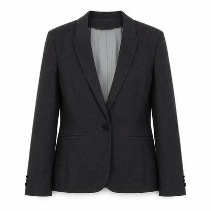 Marks & Spencer Women Grey Blazer Size 10 Regular Fit
