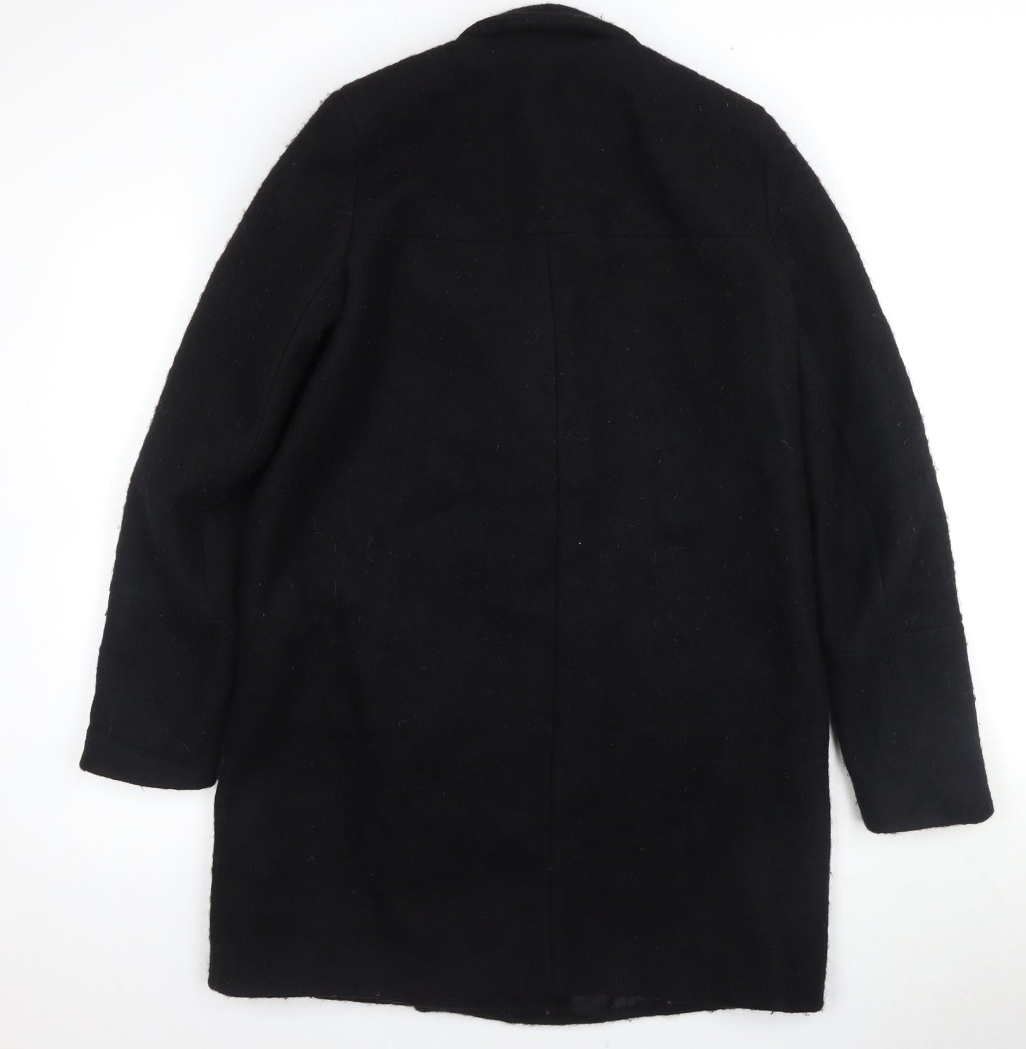 Womens UK Size 2 Zara Black Pea Coat