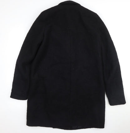 Womens UK Size 2 Zara Black Pea Coat