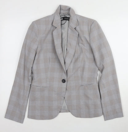 Womens UK Size 10 Zara Grey Basic Jacket