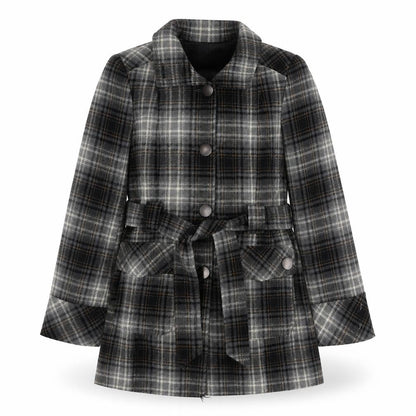 Dorothy Perkins Women's Brown Plaid Pea Coat Size 12