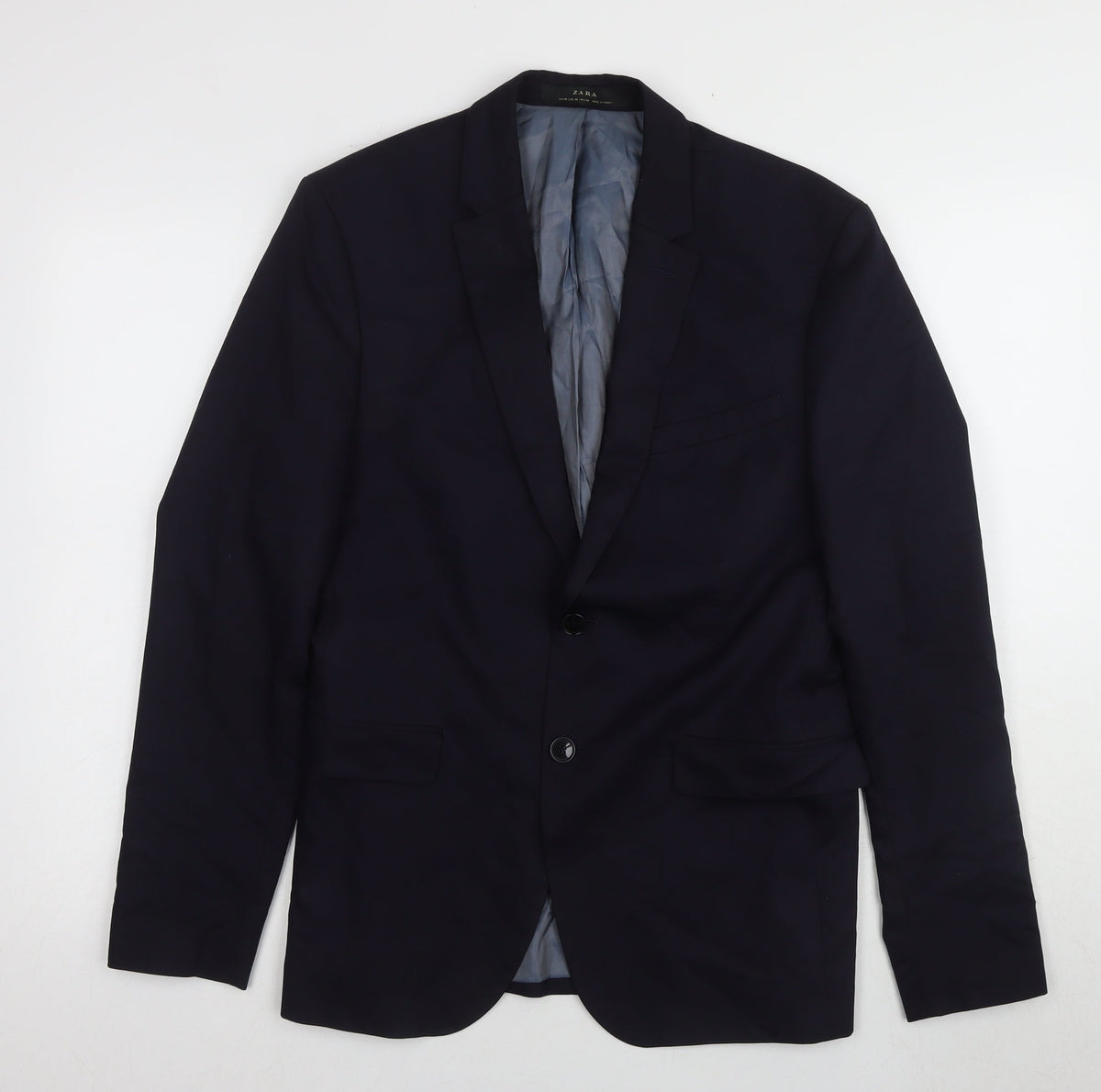 Mens UK Size 38 Zara Regular Black Suit Jacket