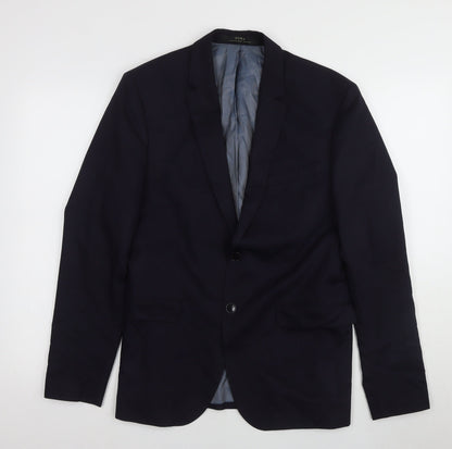 Mens UK Size 38 Zara Regular Black Suit Jacket
