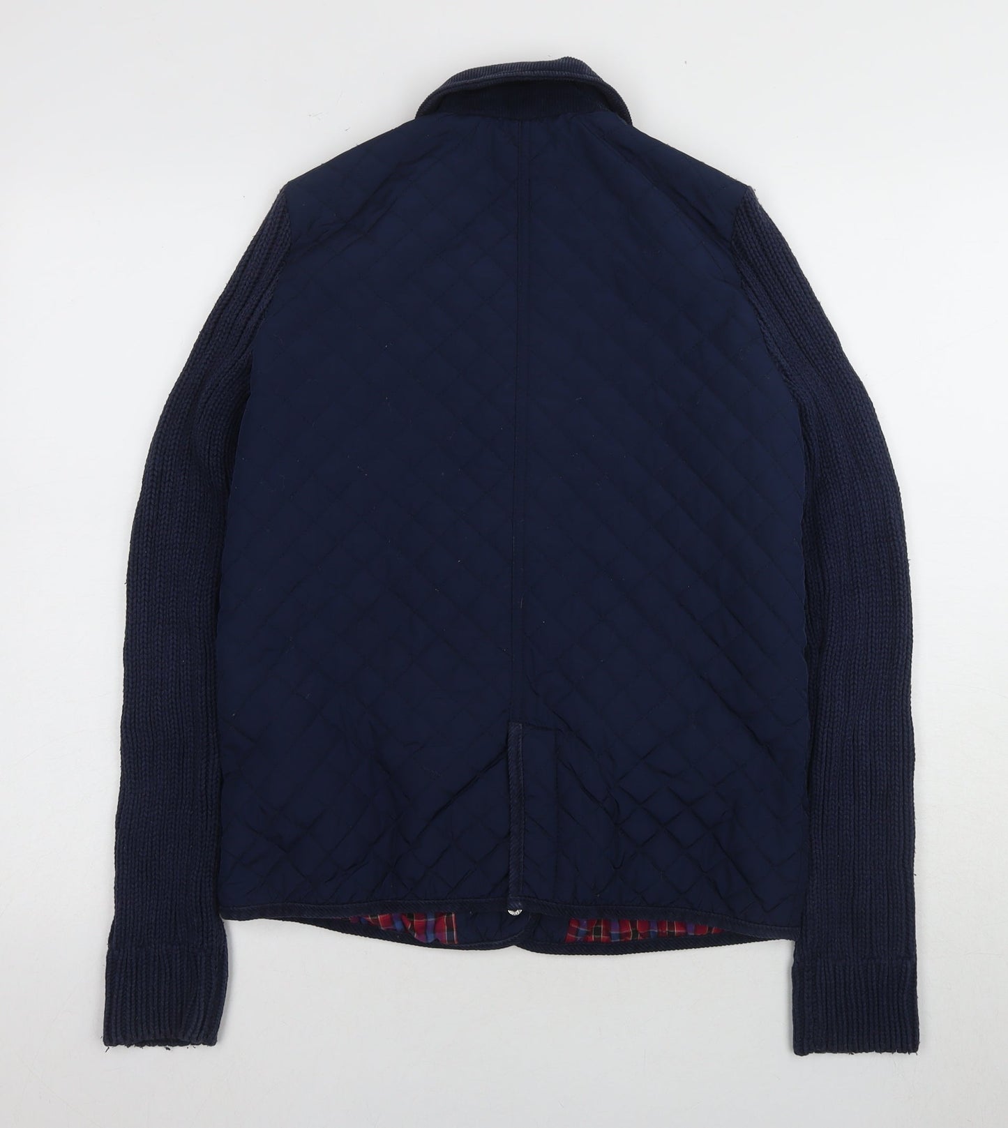 Womens UK Size 10 Topshop Navy Quilted Coat