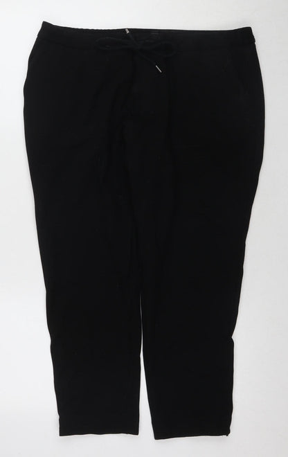 Hugo Boss Men's Black Joggers, Size 12, Drawstring Closure