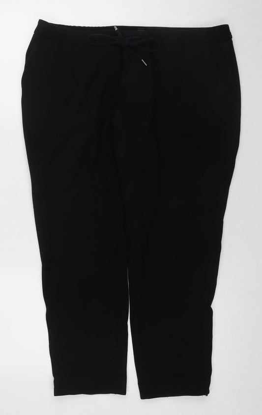 Hugo Boss Men's Black Joggers, Size 12, Drawstring Closure