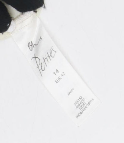 Womens UK Size 14 Per Una Ivory Basic Button-Up