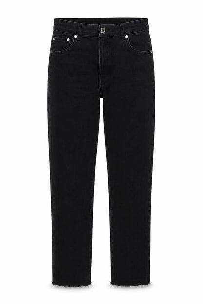 Womens UK Size 10 Weekday Regular Fit Straight Black Jeans