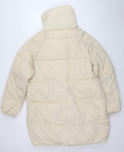 b.young Women's Ivory Puffer Jacket Size 14