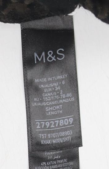 Womens UK Size 6 Marks and Spencer Regular Fit Jogger Black Trousers