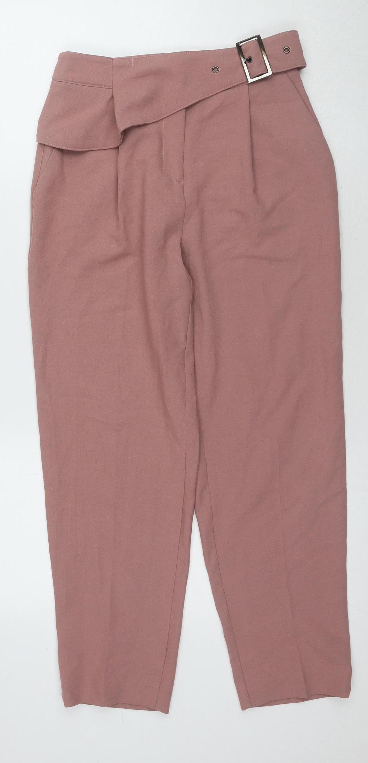 Womens UK Size 6 Topshop Regular Fit  Pink Trousers