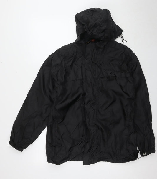 Denim Co Womens Black Size 12 Rain Coat Jacket
