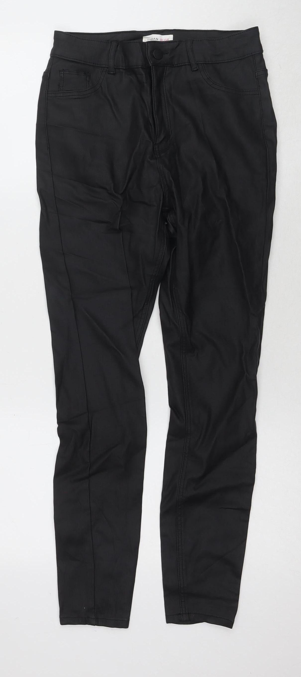 Womens UK Size 12 Urban Bliss Slim Fit  Black Trousers