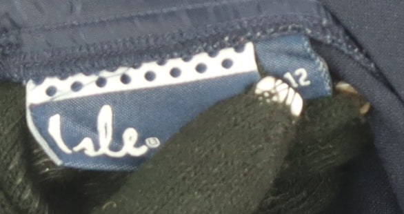 Womens UK Size 12 Isle Regular Fit Straight Blue Trousers