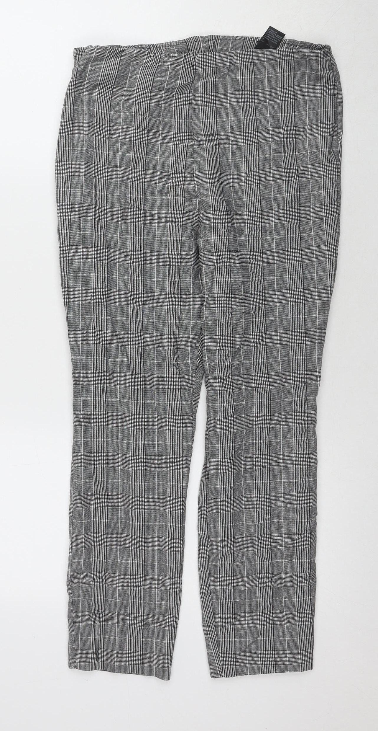 Womens UK Size 12 Marks and Spencer Regular Fit Dress Pants Grey Trousers