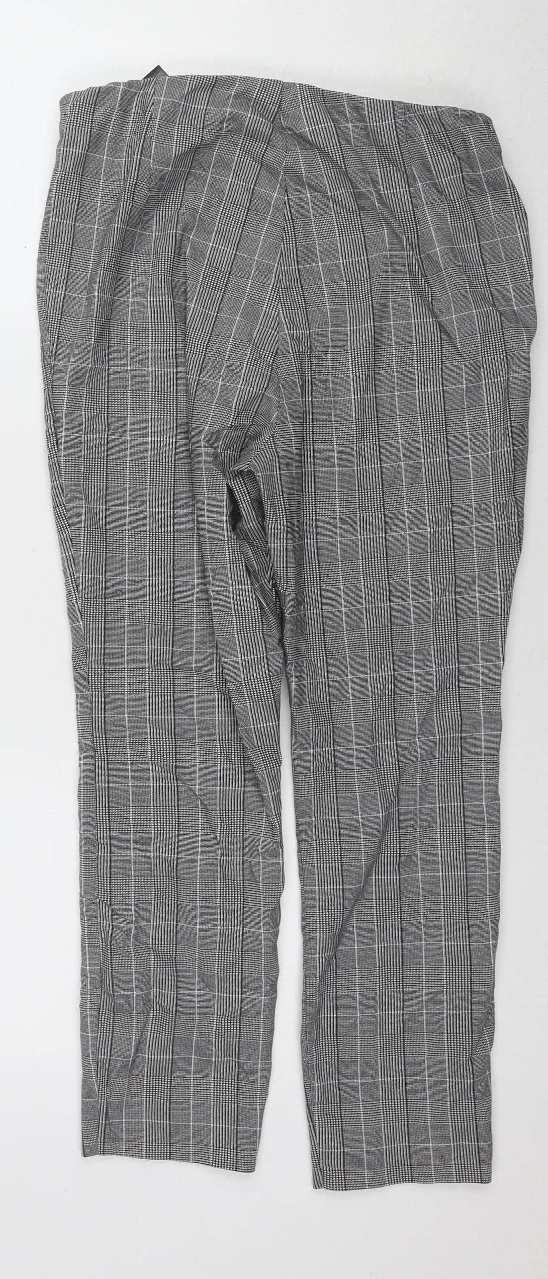 Womens UK Size 12 Marks and Spencer Regular Fit Dress Pants Grey Trousers