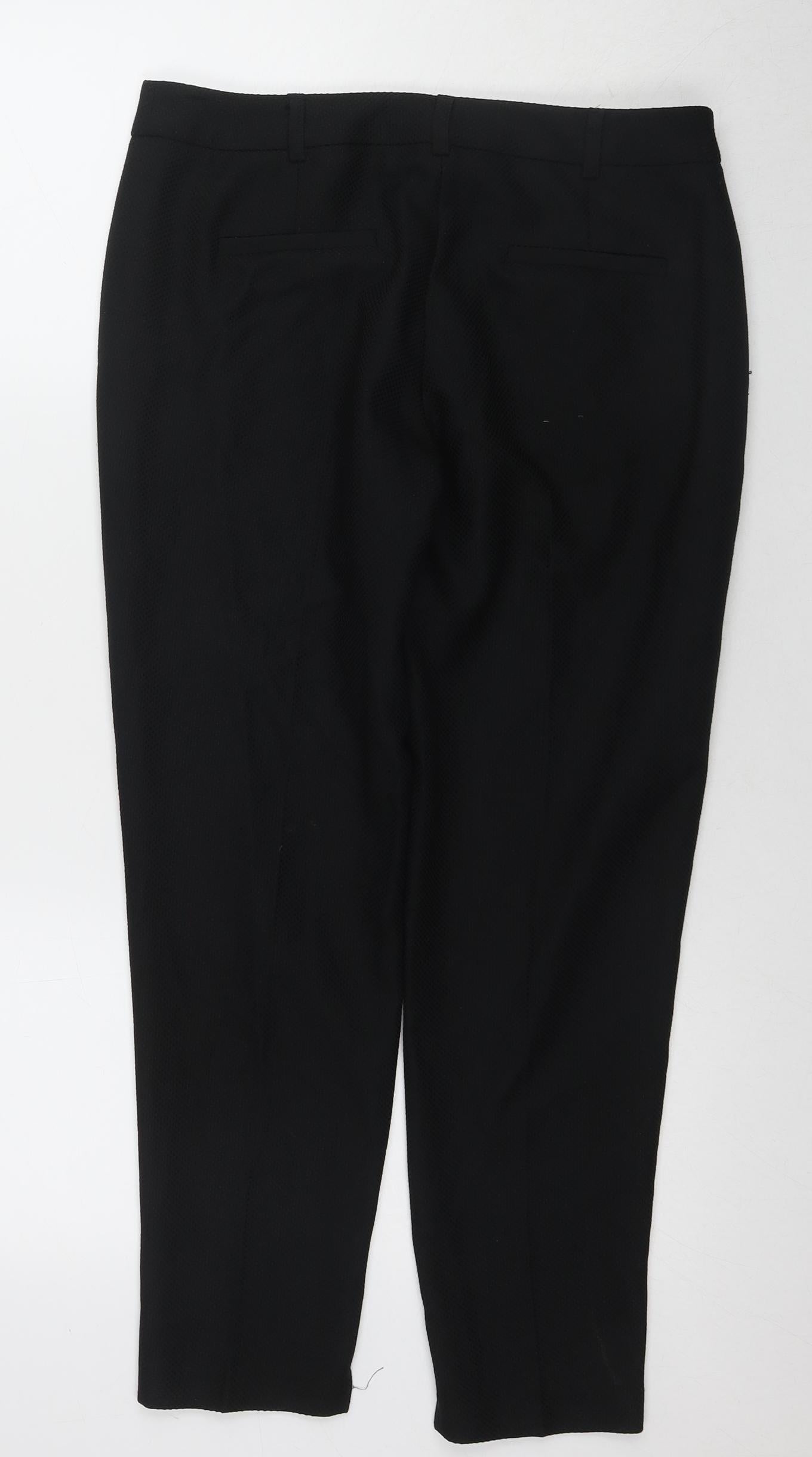 Womens UK Size 10 Dorothy Perkins Regular Fit Business Casual Black Trousers