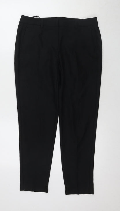 Womens UK Size 10 Dorothy Perkins Regular Fit Business Casual Black Trousers