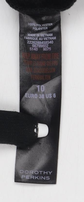 Womens UK Size 10 Dorothy Perkins Regular Fit Business Casual Black Trousers