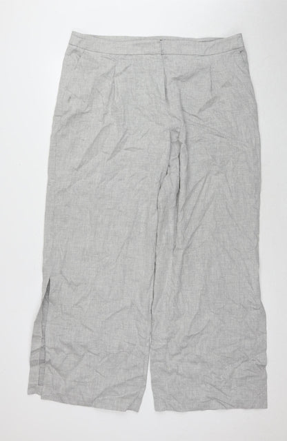Womens UK Size 18 Marks and Spencer Regular Fit Casual Workwear Grey Trousers