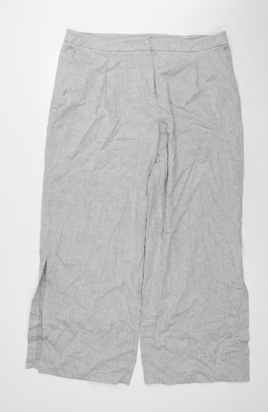 Womens UK Size 18 Marks and Spencer Regular Fit Casual Workwear Grey Trousers