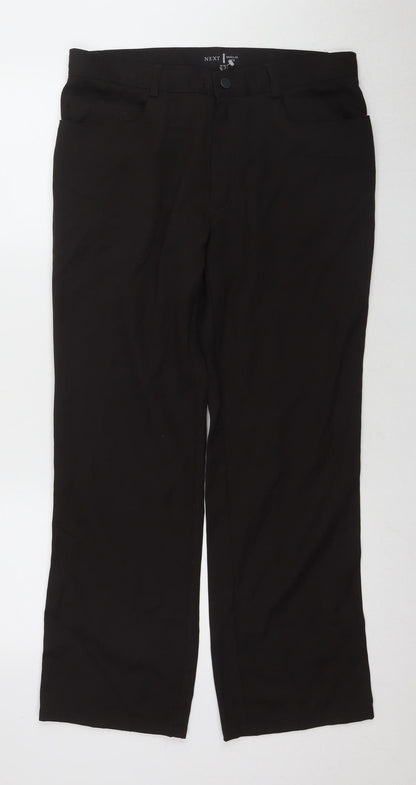 Next Men's Black Dress Pants, Size M, Regular Fit, Formal Wear