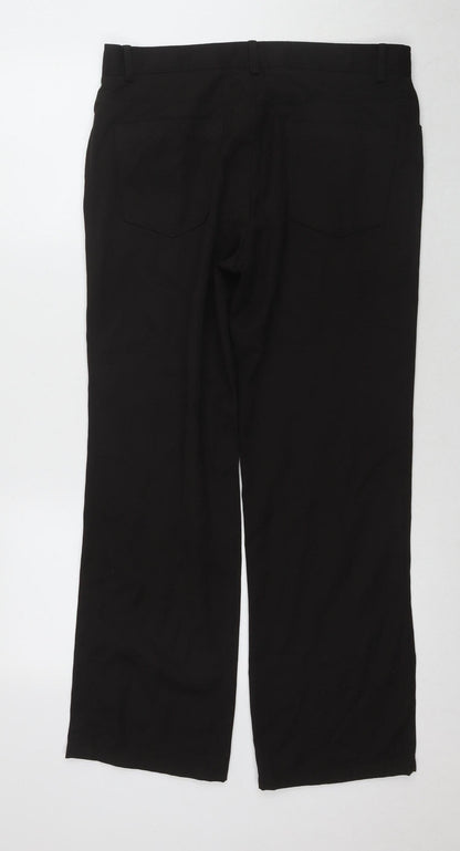 Next Men's Black Dress Pants, Size M, Regular Fit, Formal Wear