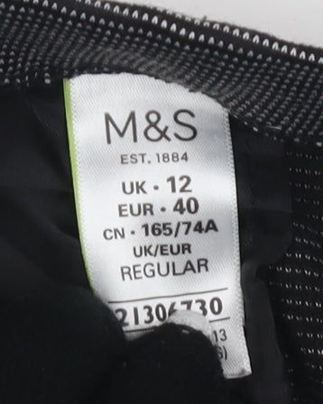 Womens UK Size 12 Marks and Spencer   Black Trousers