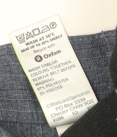 Womens UK Size 18 Marks and Spencer Regular Fit Dress Pants Blue Trousers